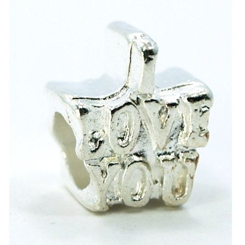 I Love You Charm European Bead Compatible for Most European Snake Chain Bracelet - Sexy Sparkles Fashion Jewelry