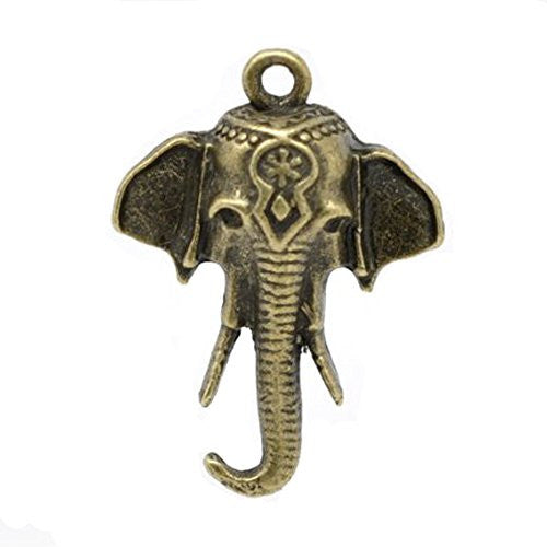 Elephant head Charm Pendant for Necklace - Sexy Sparkles Fashion Jewelry - 1