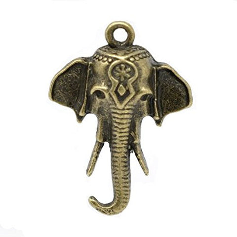 Elephant head Charm Pendant for Necklace - Sexy Sparkles Fashion Jewelry - 1