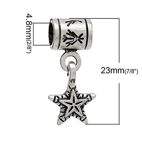 Star Bead Compatible with European Snake Chain Charm Bracelet - Sexy Sparkles Fashion Jewelry - 3