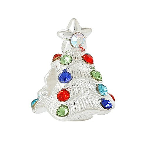 Multi  Christmas Tree w/  Crystals Charm