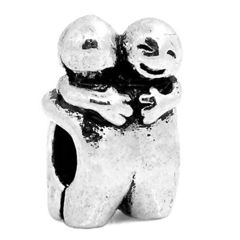 Best Friends Hugging European Bead Compatible for Most European Snake Chain Bracelet - Sexy Sparkles Fashion Jewelry - 4