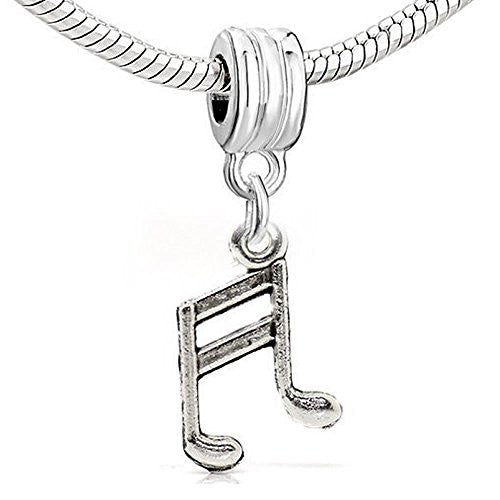 Musical Note Dangle Charm Charm European Bead Compatible for Most European Snake Chain Bracelet - Sexy Sparkles Fashion Jewelry