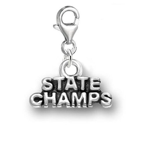 State Champs Clip On For Bracelet Charm Pendant for European Charm Jewelry w/ Lobster Clasp