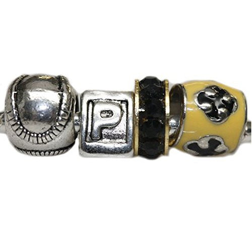 Pittsburgh Pirates Theme Charms for Snake Chain Charm Bracelet