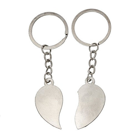 2 Piece True Love Silver Tone Love You Set Key Chain for Couples - Sexy Sparkles Fashion Jewelry - 3