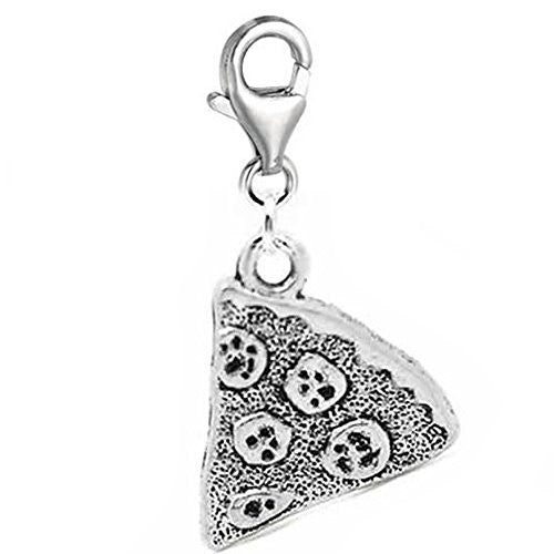 Clip on Pizza Dangle Charm Pendant for European Clip on Charm Jewelry w/ Lobster Clasp - Sexy Sparkles Fashion Jewelry