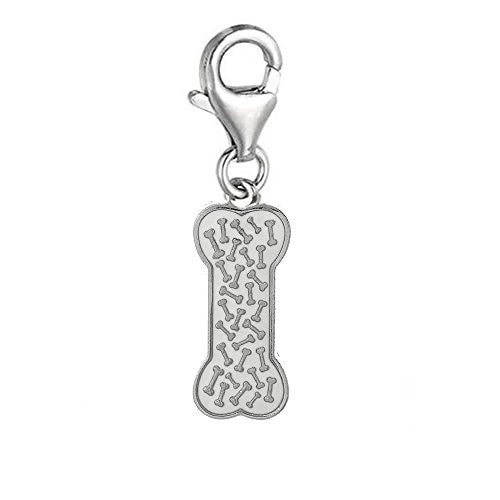 Dog Bone Clip On Charm Pendant for European Charm Jewelry w/ Lobster Clasp - Sexy Sparkles Fashion Jewelry