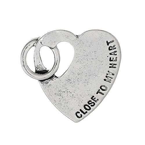 Close To My Heart Heart Charm Pendant For Necklace - Sexy Sparkles Fashion Jewelry