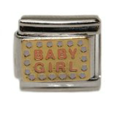 Baby Girl Italian Link Bracelet Charm - Sexy Sparkles Fashion Jewelry - 1
