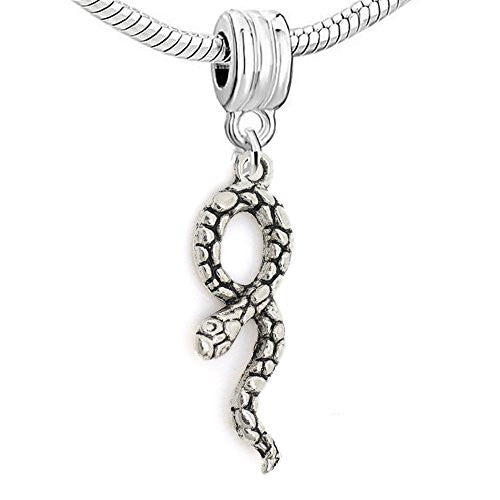 Curve Snake Dangle Charm European Bead Compatible for Most European Snake Chain Bracelet - Sexy Sparkles Fashion Jewelry