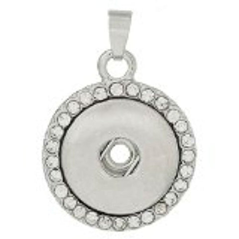 Rhinestone Pendant Fits Snaps Chunk Buttons - Sexy Sparkles Fashion Jewelry - 1