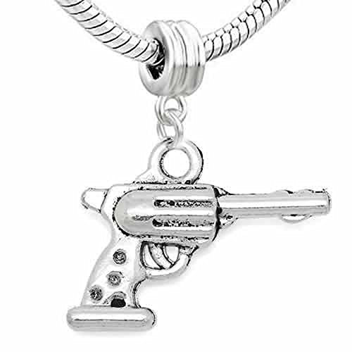 Gun Charm Dangle European Bead Compatible for Most European Snake Chain Bracelet - Sexy Sparkles Fashion Jewelry