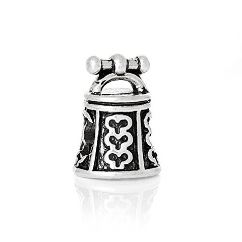 Bell With Hearts Bead Compatible for Most European Snake Chain Bracelet - Sexy Sparkles Fashion Jewelry - 1