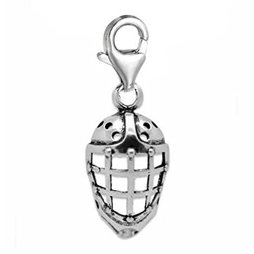 Clip-on Hockey Helmet Charm for European Charm Jewelry w/ Lobster Clasp - Sexy Sparkles Fashion Jewelry