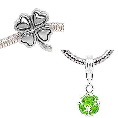 St Patrick's Charm Beads for Snake Chain Charm Bracelet