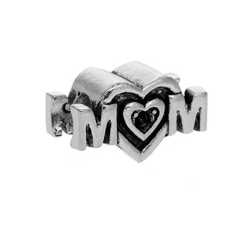 Mom Bead European Bead Compatible for Most European Snake Chain Charm Bracelets - Sexy Sparkles Fashion Jewelry - 1