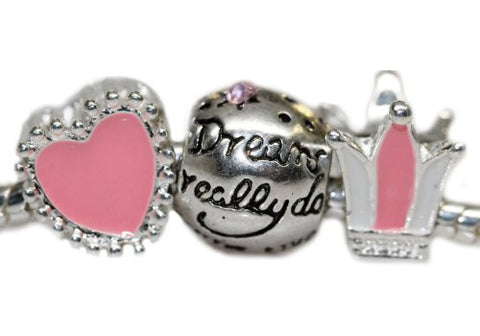 Fairy Tale Dreams 3 Charms for Snake Chain Charm Bracelet - Sexy Sparkles Fashion Jewelry - 1