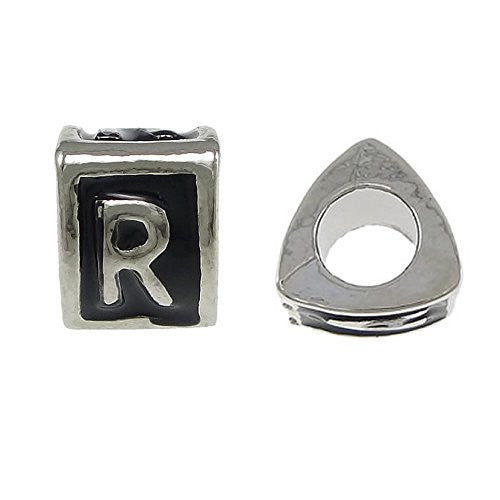 Letter  "R" Triangle Spacer European European Bead Compatible for Most European Snake Chain Charm Bracelet - Sexy Sparkles Fashion Jewelry - 1
