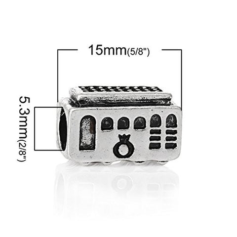 Bus Charm Bead   for Snake Chain Charm Bracelet - Sexy Sparkles Fashion Jewelry - 3
