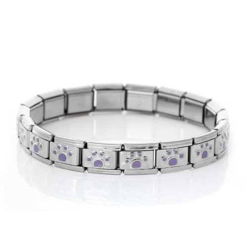 Starter Italian Charm 18 Link Bracelet 17.5 Cm (Paw Print)