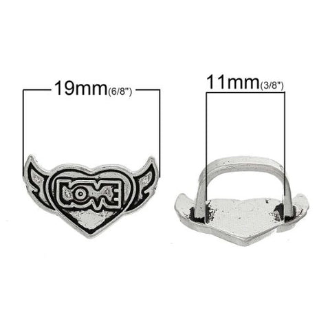 Charm Beads for Leather Bracelet/watch Bands or Wrist Bands (Heart Wing) - Sexy Sparkles Fashion Jewelry - 2