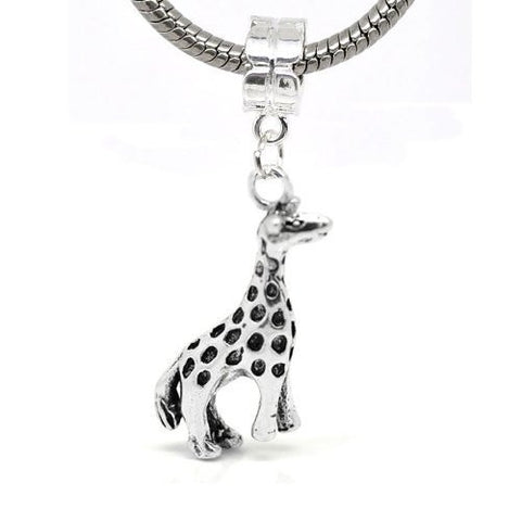 Giraffe Animal Charm Dangle European Bead Compatible for Most European Snake Chain Bracelet - Sexy Sparkles Fashion Jewelry - 2