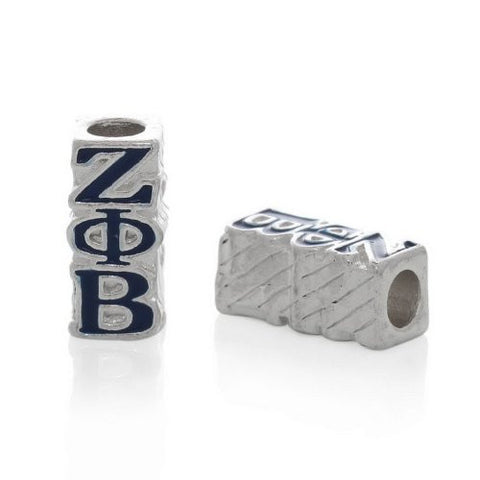 Zeta Phi Beta W/navy Blue Bead European Bead Compatible for Most European Snake Chain Charm Bracelets - Sexy Sparkles Fashion Jewelry - 3