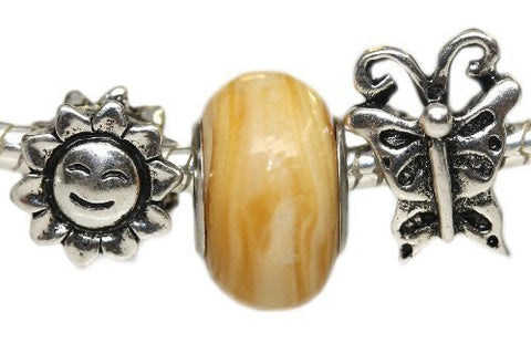 Springtime Theme Charm Beads for Snake Chain Charm Bracelet - Sexy Sparkles Fashion Jewelry - 5