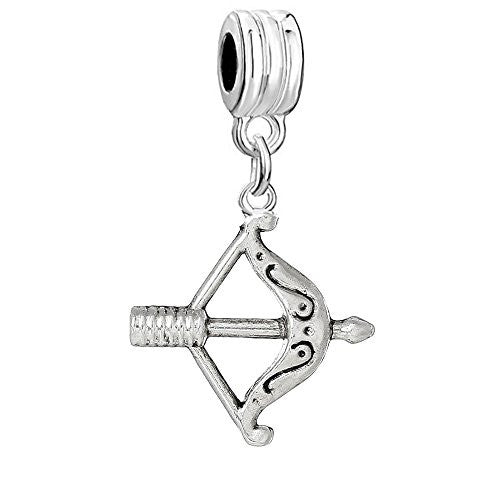 Bow and Arrow Bead Compatible for Most European Snake Chain Bracelet