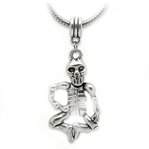Halloween Skeleton Dangle Charm European Bead Compatible for Most European Snake Chain Bracelet - Sexy Sparkles Fashion Jewelry