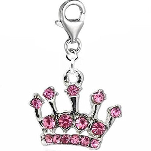 Clip on Crown Dangle Charm Pendant for European Clip on Charm Jewelry w/ Lobster Clasp - Sexy Sparkles Fashion Jewelry