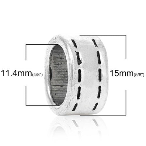Charm Beads for Leather Bracelet/watch Bands or Wrist Bands (Stripes) - Sexy Sparkles Fashion Jewelry - 2