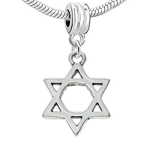 Jewish Star of David European Bead Compatible for Most European Snake Chain Bracelet - Sexy Sparkles Fashion Jewelry