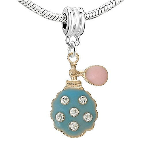 Blue Perfume Bottle Charm Bead for Most European Snake Chain Bracelet - Sexy Sparkles Fashion Jewelry