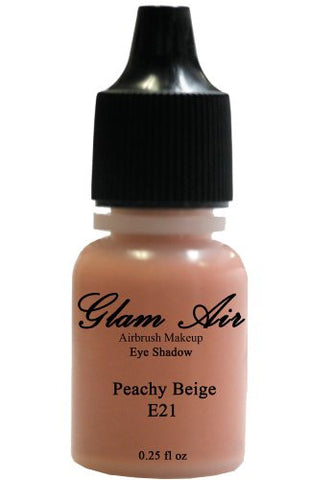 Glam Air Set of Two (2) s-E21Peachy Beige & E23Bronzey Rosey Airbrush Water-based 0.25 Fl. Oz. Bottles of Eyeshadow - Sexy Sparkles Fashion Jewelry - 2
