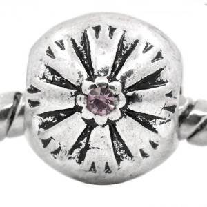 Flower Pattern Bead Spacer for Snake Chain Bracelets (Amethyst) - Sexy Sparkles Fashion Jewelry - 4