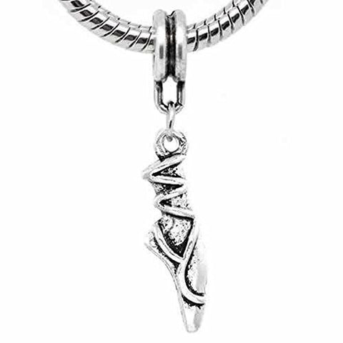 Ballet/ballerina Shoe European Bead Compatible for Most European Snake Chain Bracelet - Sexy Sparkles Fashion Jewelry - 1