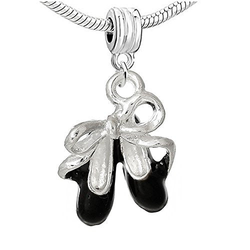 Ballet/ballerina Shoe Charm Dangle European Bead Compatible for Most European Snake Chain Bracelet - Sexy Sparkles Fashion Jewelry