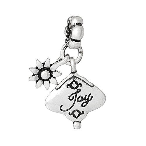 Joy charm for European Snake Chain Charm Bracelet - Sexy Sparkles Fashion Jewelry - 1