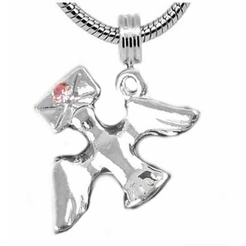 Rhinestone Pigeon & Letter Charm Bead Spacer Pandora For Snake Chain Charm Bracelet - Sexy Sparkles Fashion Jewelry