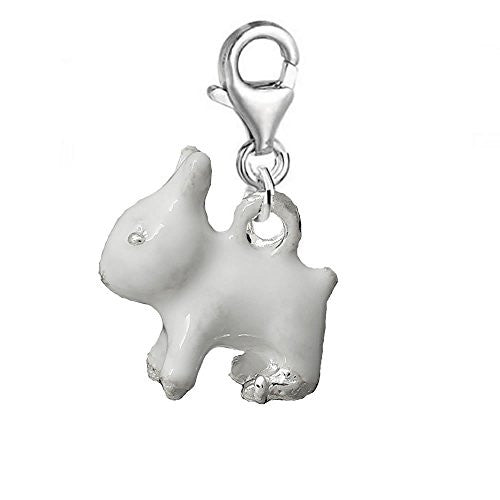 3 D Clip On For Bracelet Charm Pendant for European Charm Jewelry w/ Lobster Clasp (Rabbit) - Sexy Sparkles Fashion Jewelry