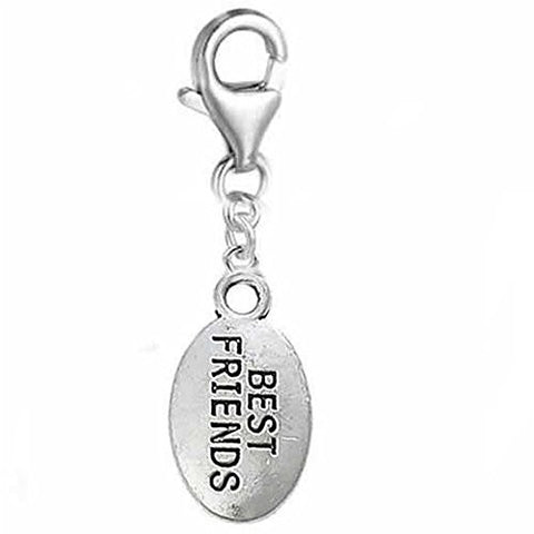 Best Friend Pendant for European Clip on Charm Jewelry w/ Lobster Clasp - Sexy Sparkles Fashion Jewelry - 1