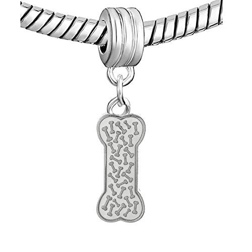 Dog Bone Charm Bead for European Snake Chain Charm Bracelet - Sexy Sparkles Fashion Jewelry