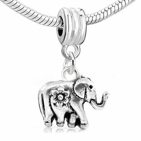 Circus Elephant Charm Dangle Bead Charm Spacer for snake Chain charm Bracelet - Sexy Sparkles Fashion Jewelry - 2