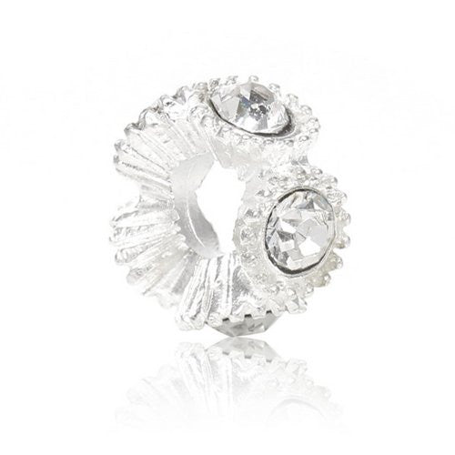 Clear  Crystal European Bead Compatible for Most European Snake Chain Bracelets