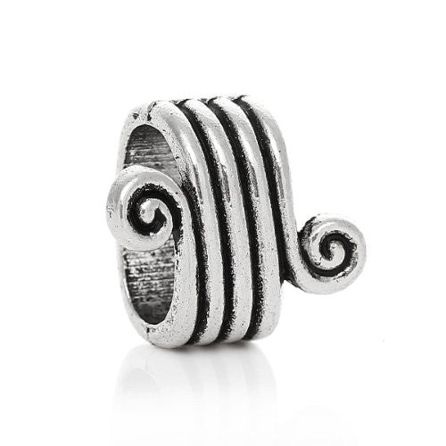 Charm Beads for Leather Bracelet/watch Bands or Wrist Bands (Stripe Pattern) - Sexy Sparkles Fashion Jewelry - 1