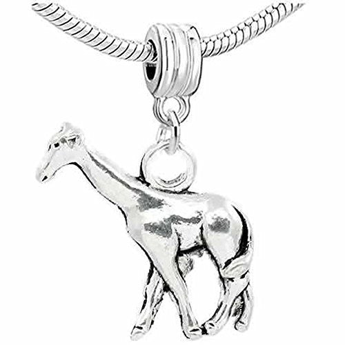 Walking Giraffe 3d Dangle Charm European Bead Compatible for Most European Snake Chain Bracelet - Sexy Sparkles Fashion Jewelry