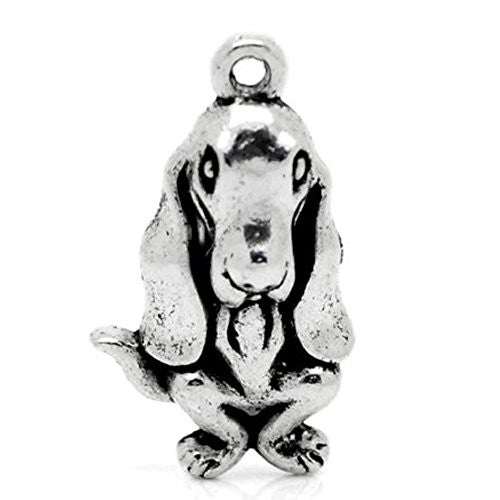 Basset Hound Dog Bracelet Necklace Charm Pendant - Sexy Sparkles Fashion Jewelry - 1