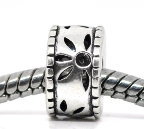 Flower Pattern Cooper European Bead Compatible for Most European Snake Chain Bracelet - Sexy Sparkles Fashion Jewelry - 2